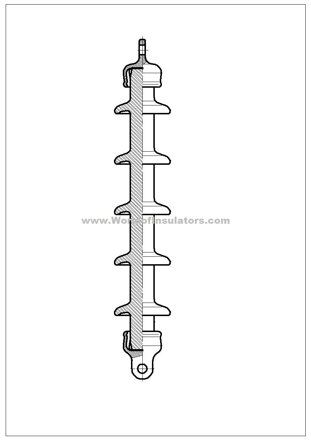 Suspension insulator LS 45/5/600