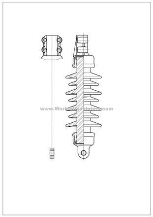 Railway insulator DZL 25a