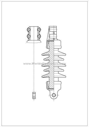 Railway insulator DZL 3a