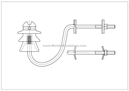 Post insulator ST 20 MK hook-fitting